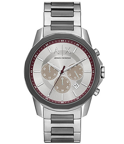 Armani Exchange Men's Chronograph Two Tone Stainless Steel Bracelet Watch