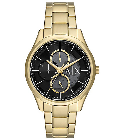 Armani Exchange Men's Dante Multifunction Gold Tone Stainless Steel Bracelet Watch
