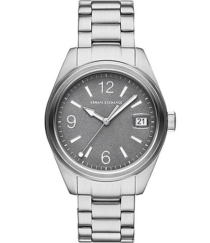 Armani Exchange Men's Kili Rd. Three Hand Stainless Steel Bracelet Analog Watch