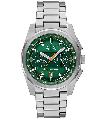 Armani Exchange Men's Parker Rd. Chronograph Stainless Steel Bracelet Watch