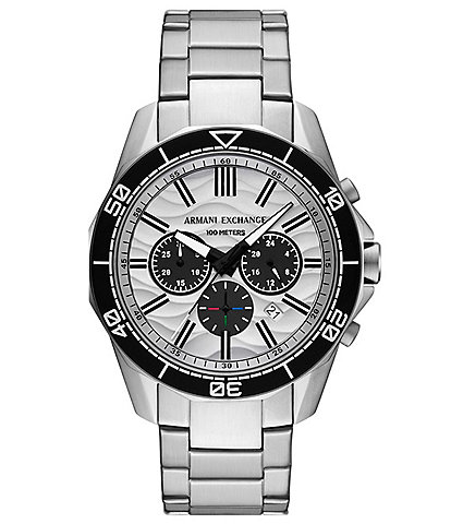 Armani Exchange Men's Spencer Rd. Quartz Chronograph Stainless Steel Bracelet Watch