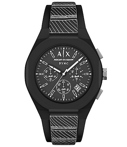 Armani Exchange Men's Sync Rd. Multifunction Silicone Strap Watch