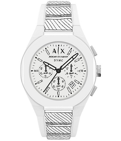 Armani Exchange Men's Sync Rd. Multifunction Silicone Strap Watch