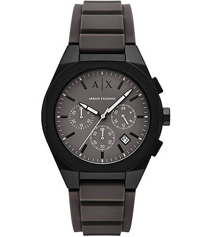 Armani Exchange Men's Sync Rd. Quartz Chronograph Silicone Strap Watch