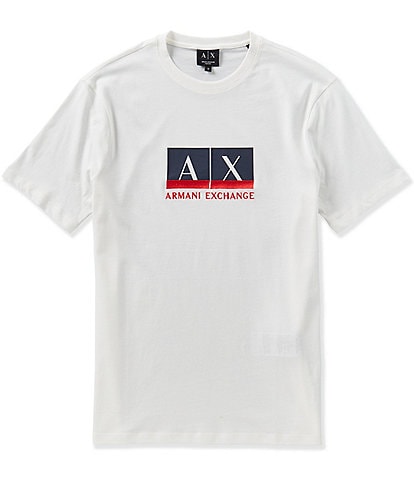 Armani Exchange Metallic Box Logo Short Sleeve T-Shirt