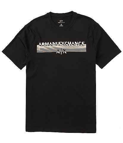 Armani Exchange Metallic Chest Logo Short Sleeve T-Shirt