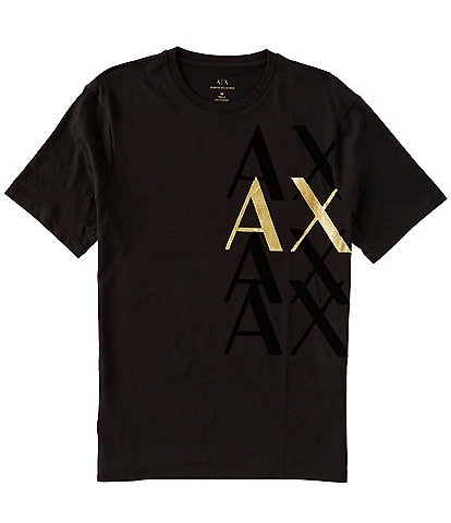 Armani Exchange Metallic Flocked Side Logo Short Sleeve T-Shirt