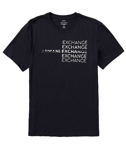 Armani Exchange Metallic Logo Short Sleeve T-Shirt