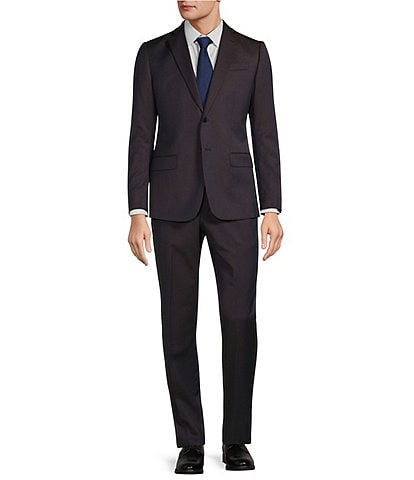 Armani Exchange Modern Fit Flat Front Fancy Pattern 2-Piece Suit