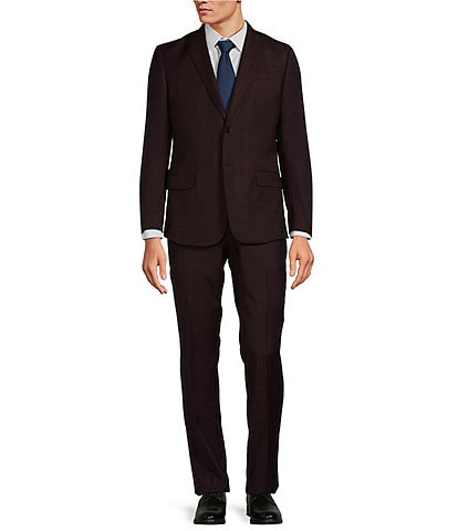 Armani Exchange Modern Fit Flat Front Windowpane 2-Piece Suit