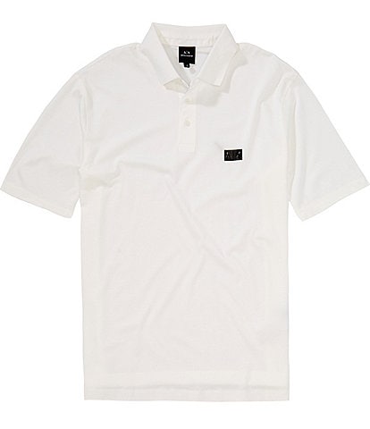 Armani Exchange PU Box Chest Logo Short Sleeve Polo Shirt