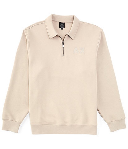 Armani Exchange Quarter-Zip Fleece Pullover