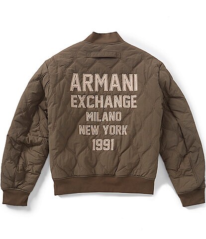 Armani Exchange Quilted Bomber Jacket