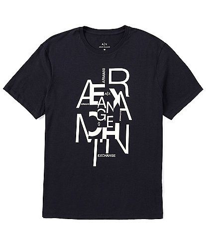 Armani Exchange Scrambled Letters Short Sleeve T-Shirt