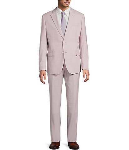 Armani Exchange Slim Fit Flat Front Solid 2-Piece Suit