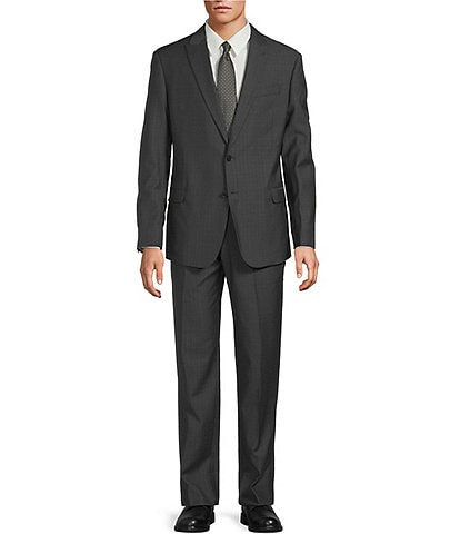 Armani Exchange Slim Fit Flat Front Solid 2-Piece Suit