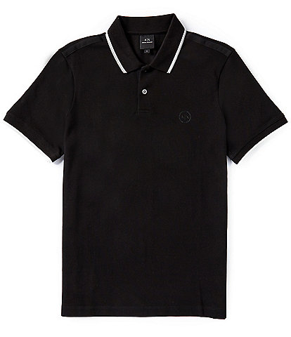 Armani Exchange Tipped Collar Short Sleeve Polo Shirt