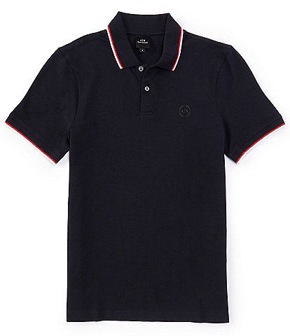 Armani Exchange Tipped Collar Short Sleeve Polo Shirt