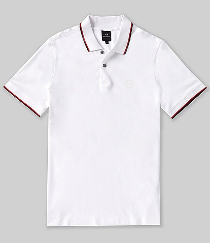 Armani Exchange Tipped Collar Short Sleeve Polo Shirt