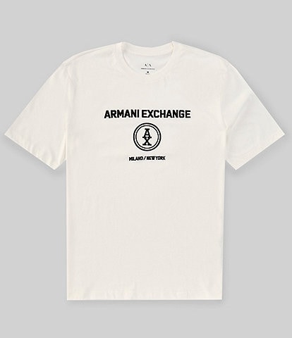 Armani Exchange Stacked Circular Logo Short Sleeve T-Shirt