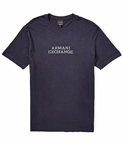 Armani Exchange Tonal Script Logo Short Sleeve T-Shirt