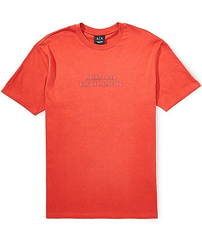 Armani Exchange Tonal Script Logo Short Sleeve T-Shirt