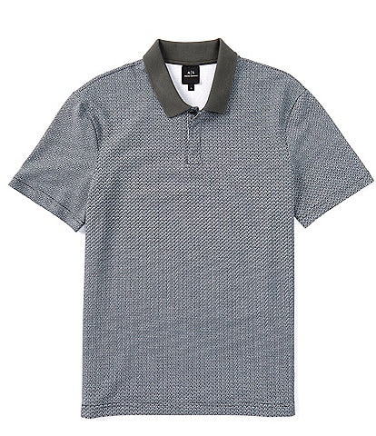 Armani Exchange Urban Printed Pique Short Sleeve Polo Shirt