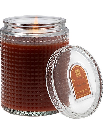 Aromatique Pumpkin Spice Textured Glass Candle with Lid, 15-oz.