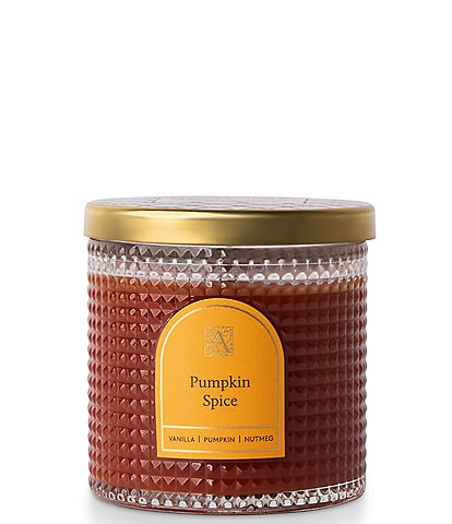 Aromatique Pumpkin Spice Textured Glass Candle With Lid, 6 oz.