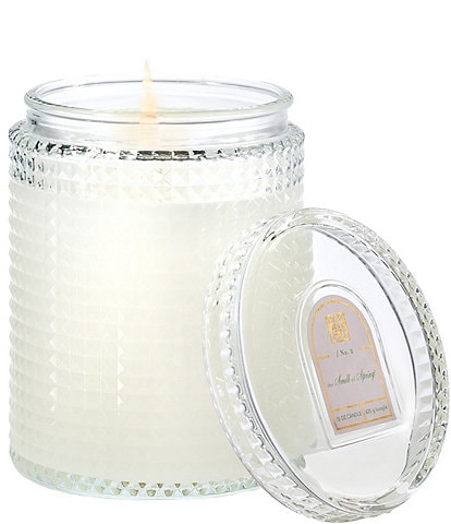 Aromatique The Smell of Spring Textured Glass Candle with Lid