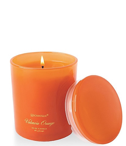 Aromatique Valencia Orange Foundry Glass Candle with Lid, 10 oz.
