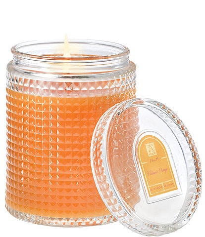 Aromatique Valencia Orange Textured Glass Candle with Lid, 15-oz.