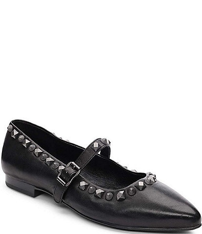 ASH Beathink Leather Studded Mary Jane Flats