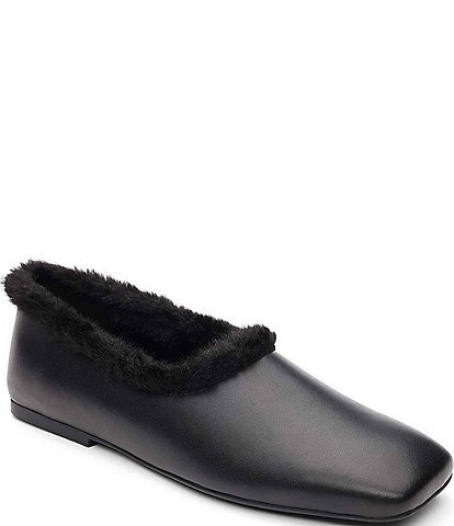 ASH Bianca Faux Fur Ballet Flats