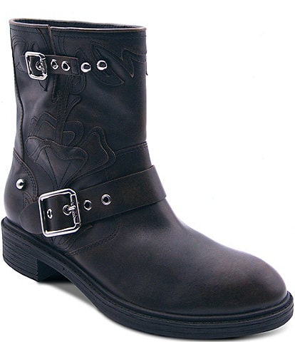 ASH Fannei Distressed Leather Moto Boots