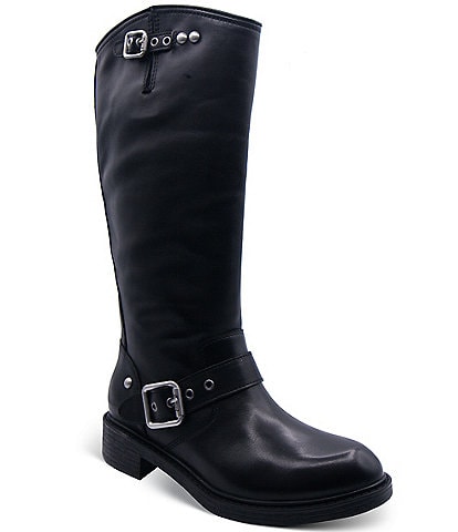 ASH Freesia Leather Tall Moto Boots