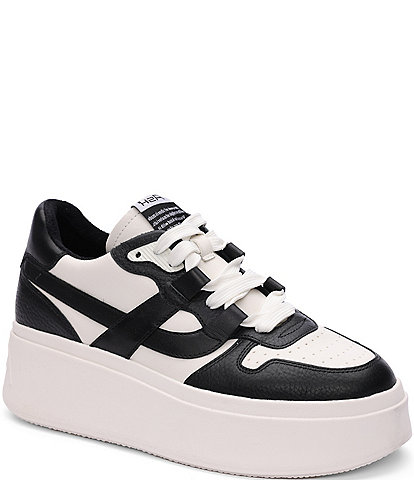 ASH Match Leather Platform Lace-Up Sneakers