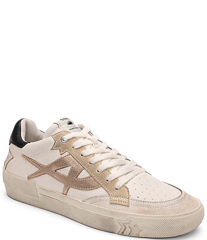 ASH Moonlight Distressed Leather Lace-Up Sneakers
