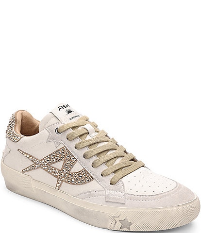 ASH Moonlight Strass Leather Gem Embellished Sneakers