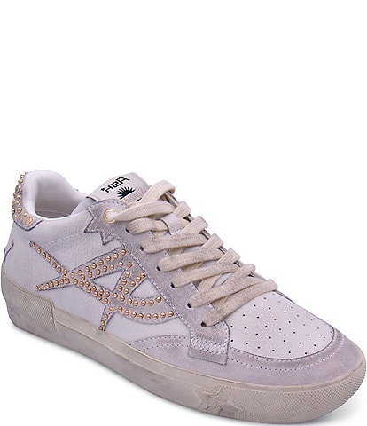 ASH Moonlight Studded Leather Lace Up Sneakers