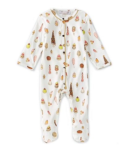 Atelier Choux Paris Baby Girls 3-6 Months Long-Sleeve Sweetie Pie Footed Playsuit