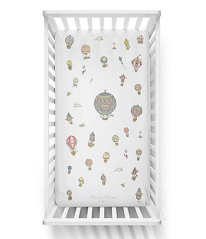 Atelier Choux Paris Baby Hot Air Balloon Fitted Crib Sheets