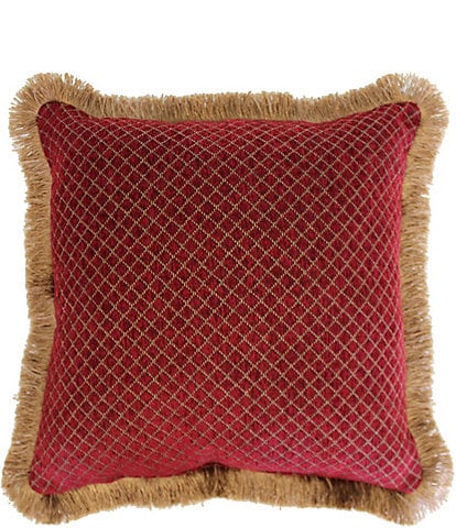Austin Horn Classics Lismore Red Chenille Square Pillow