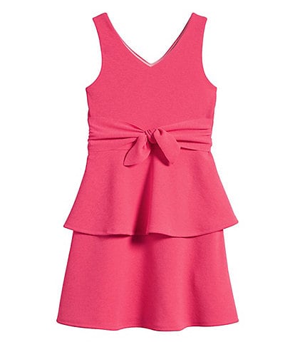 Ava & Yelly Big Girls 7-16 Sleeveless Solid Crepe Knot-Front Fit-And-Flare Dress