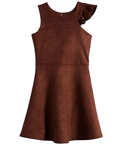 Ava & Yelly Big Girls 7-16 Tech Suede Fit-And-Flare Dress