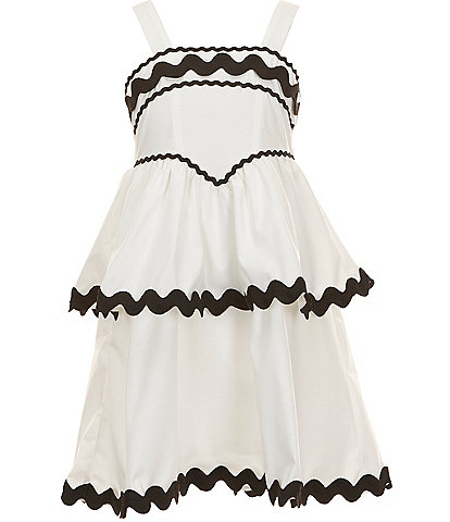 Ava & Yelly Big Girls 7-16 Sleeveless Ric Rac Ruffle Dress