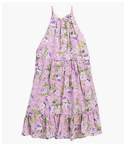 Ava & Yelly Little Girls 4-6X Sleeveless Floral-Printed Tiered Chiffon Dress