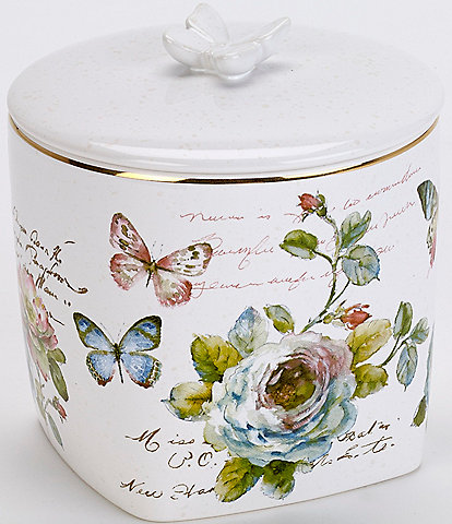 Avanti Linens Butterfly Garden Covered Jar