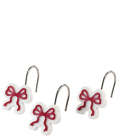 Avanti Linens Christmas Bows Shower Curtain Hook Set