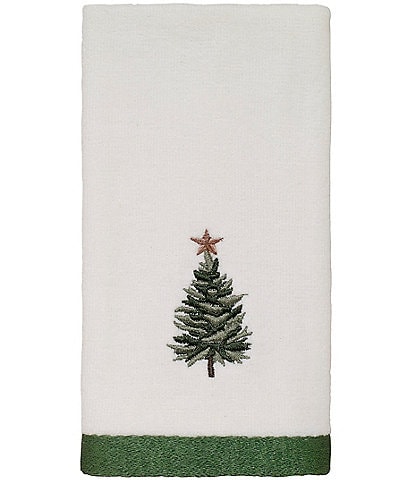 Avanti Linens Christmas Tree Embroidered Bath Towels